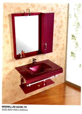 Meuble salle de bain grenat 