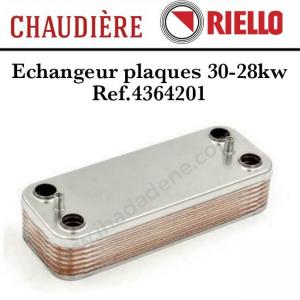Echangeur plaques 28/30kw Riello 4364201