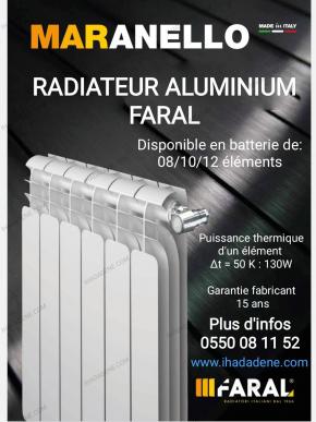 Radiateur aluminium faral algerie